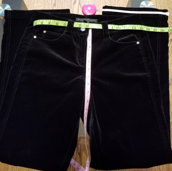 Yansi Fugel Black Velvet Cotton Pants - Picture 7 of 11